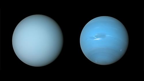A pair of blue planet's.