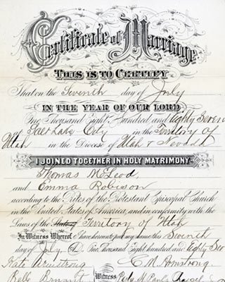 Marriage Licences 1887-1904